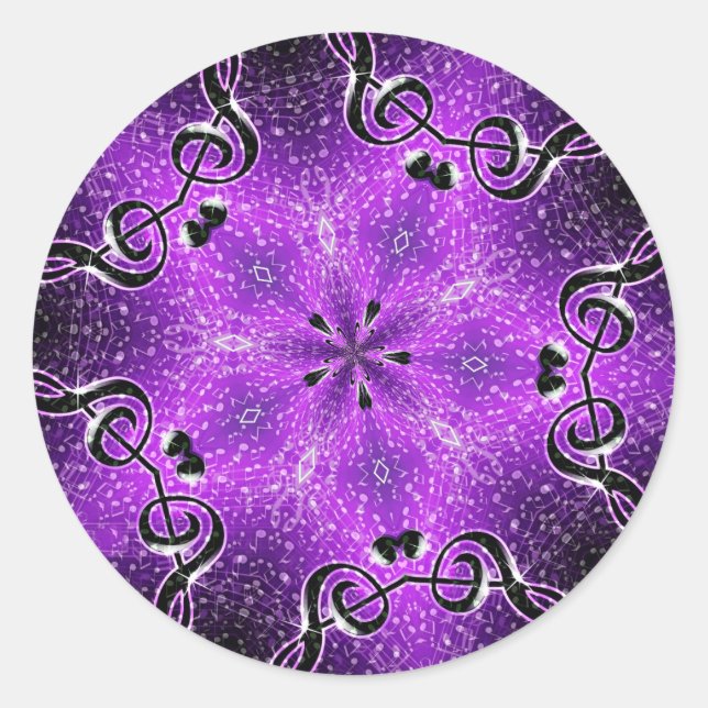 Pegatina Redonda Rock, Rock. (Anverso)