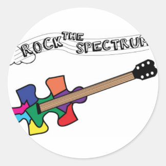 Pegatina Redonda Rock the Spectrum logo