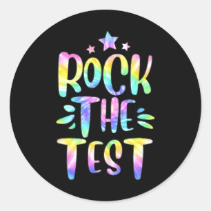 Pegatina Redonda Rock The Test Day Motivational