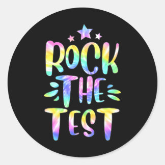 Pegatina Redonda Rock The Test Day Motivational