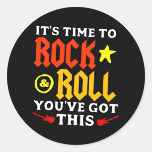 Pegatina Redonda Rock The Test Day Teacher State Test Idea Schoo