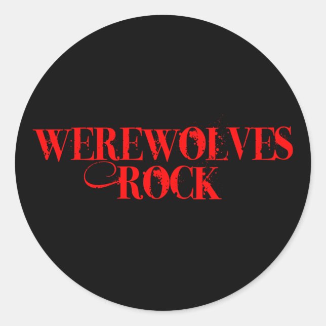Pegatina Redonda Rock Werewolves (Anverso)