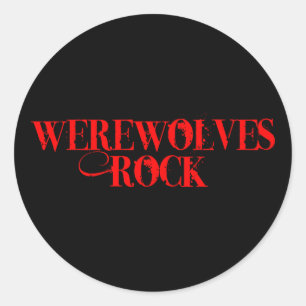 Pegatina Redonda Rock Werewolves