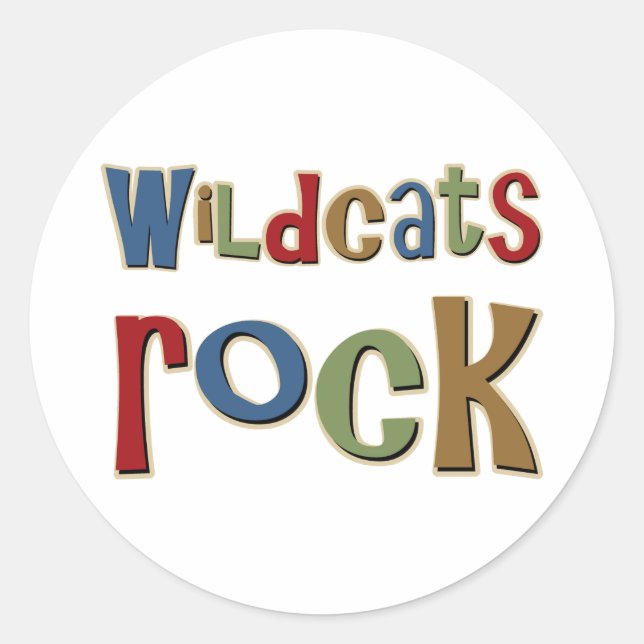 Pegatina Redonda Rock Wildcats (Anverso)