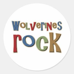 Pegatina Redonda Rock Wolverines
