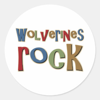 Pegatina Redonda Rock Wolverines