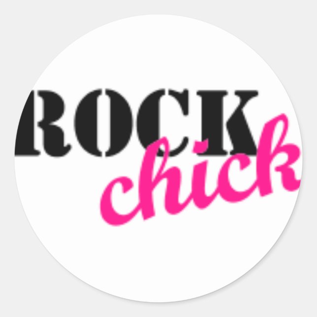 Pegatina Redonda Rockefeller Chick (Anverso)