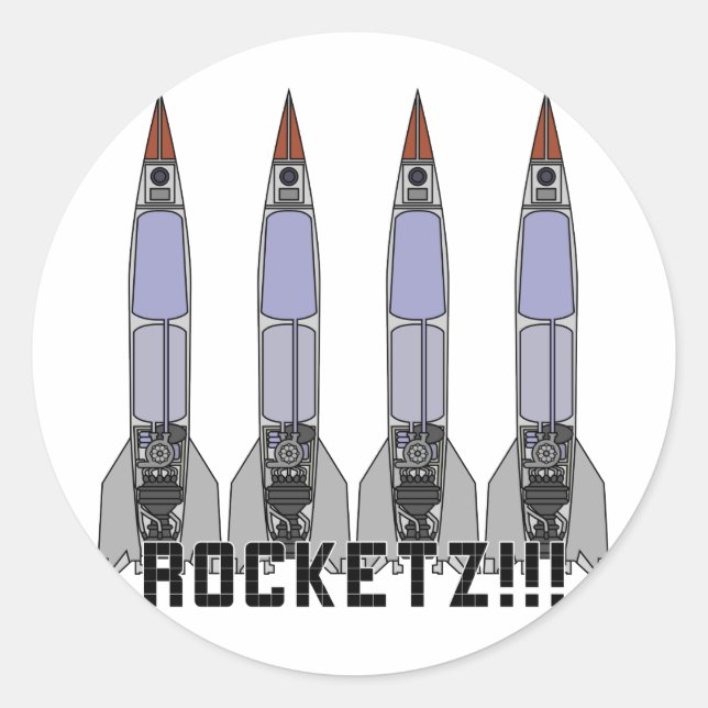 Pegatina Redonda Rocketz3 (Anverso)