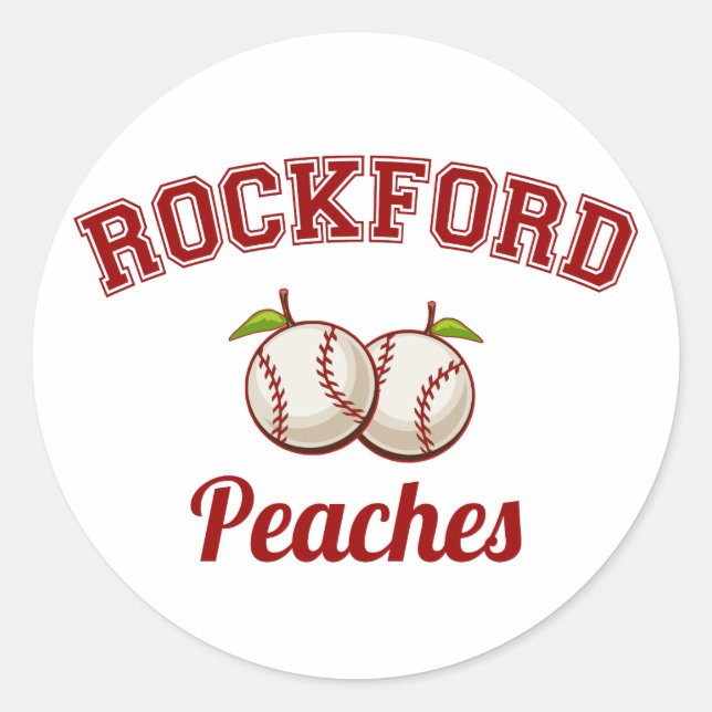 Pegatina Redonda Rockford Peaches (Anverso)
