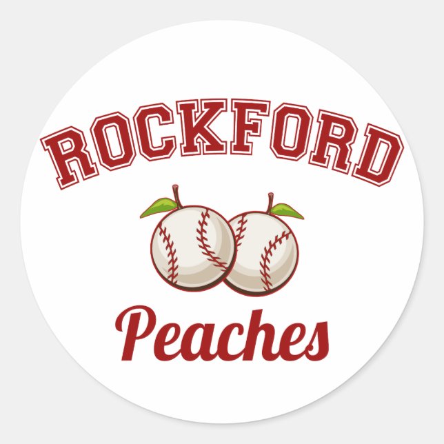 Pegatina Redonda Rockford Peaches (Anverso)