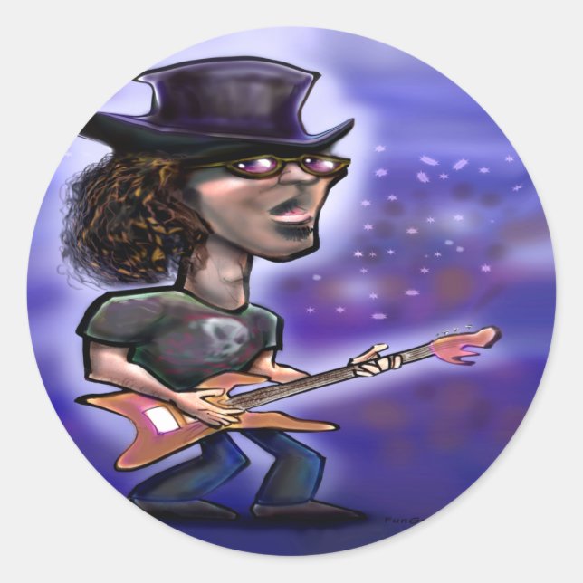 Pegatina Redonda Rockstar (Anverso)