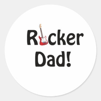 Pegatina Redonda Rockstar Dad