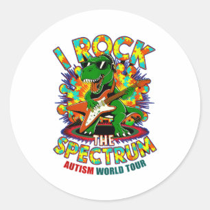 Pegatina Redonda Rockstar I Rock The Spectrum Gira de Concientizaci