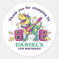 Rockstar T-Rex Dinosaur Kids Birthday Party