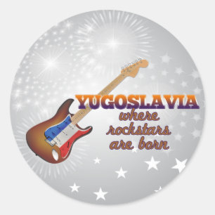 Pegatina Redonda Rockstars nace en Yugoslavia