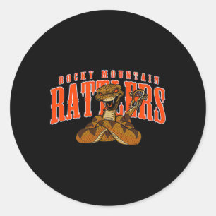 Pegatina Redonda Rocky Mountain Lacrosse Blue Personalizado Clic Mo