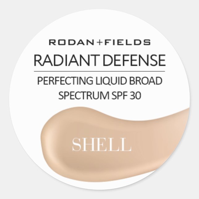 Pegatina Redonda Rodan y Fields Pegatinas de Defensa Radiante | She (Anverso)