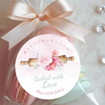 Rodillo de Pink Elegante Horneado con Amor