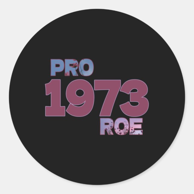 Pegatina Redonda Roe V Wade (Anverso)