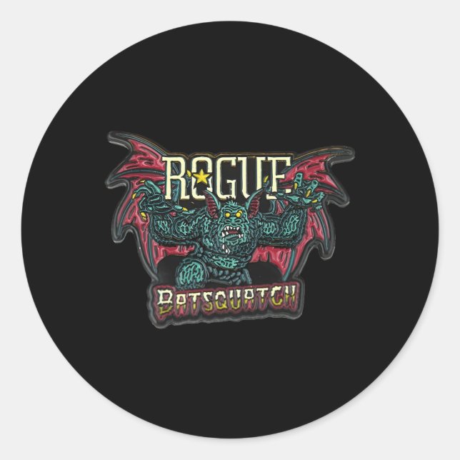 Pegatina Redonda Rogue Ale Batsquatch (Anverso)