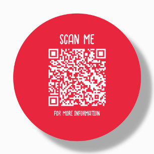 Pegatina Redonda Roja   Análisis de código QR de negocio