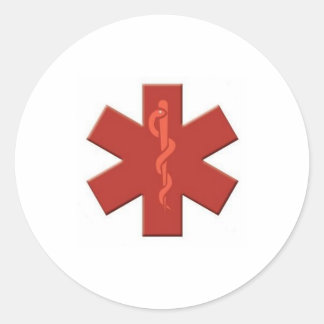 Pegatina Redonda rojo