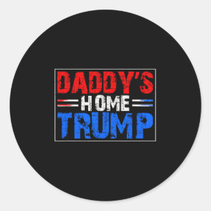 Pegatina Redonda Rojo Azul blanco Trump Daddle hogar Trump Patrióti