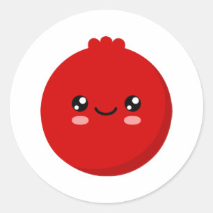 Pegatina Redonda Rojo carmesí
