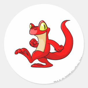 Pegatina Redonda Rojo de Techo