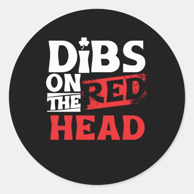 Pegatina Redonda Rojo Head Red Hair Redhead Ginger Redheads Gift (Anverso)
