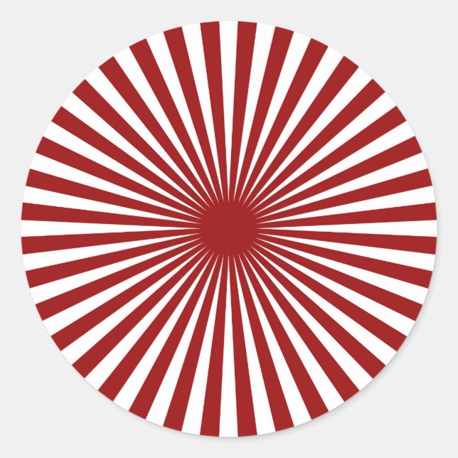 Pegatina Redonda Rojo y blanco (Anverso)