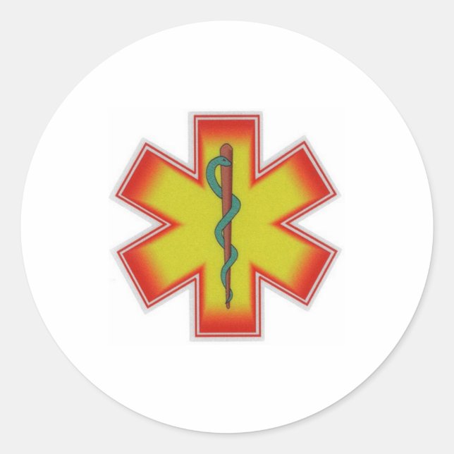 Pegatina Redonda rojo y verde (Anverso)