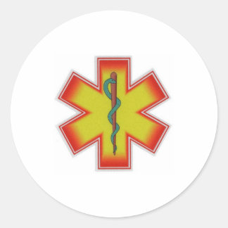 Pegatina Redonda rojo y verde