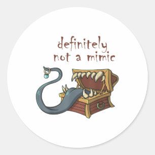 Pegatina Redonda Roleplay Rpg Mimic Meme Chiste Engagement Bride G