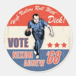 Pegatina Redonda Roll con Nixon
