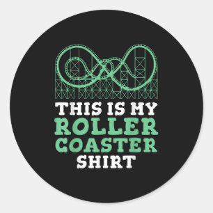 Pegatina Redonda Roller Coaster Crew diversion Park Fans Coasters L