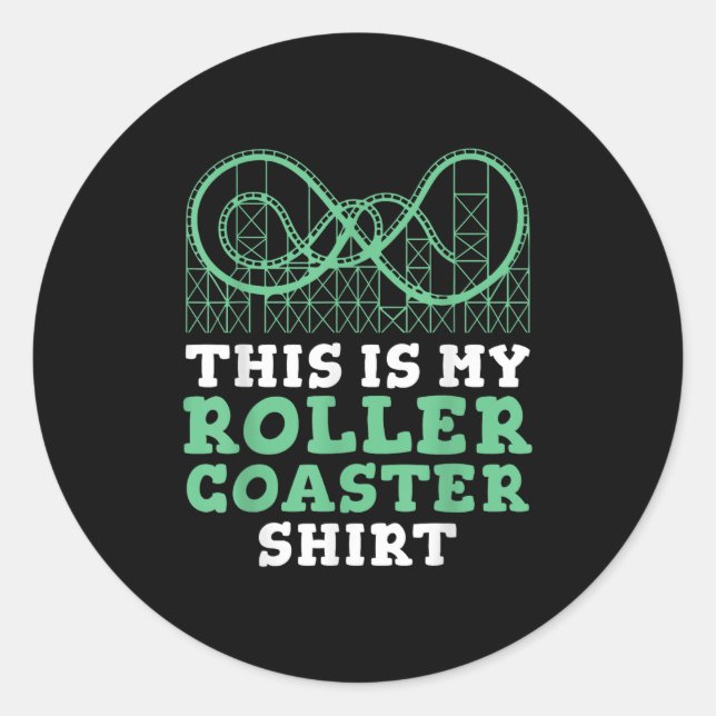 Pegatina Redonda Roller Coaster Crew diversion Park Fans Coasters L (Anverso)