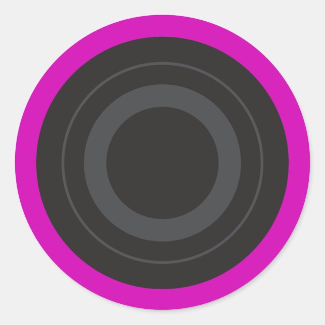 Pegatina Redonda Roller de arte pop rosado Derby Wheel (Anverso)
