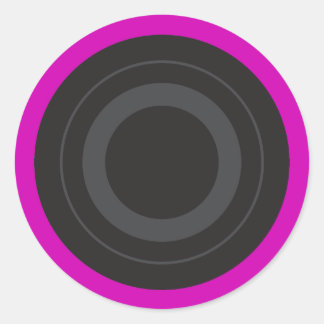 Pegatina Redonda Roller de arte pop rosado Derby Wheel