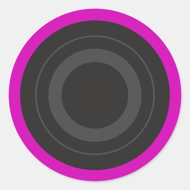 Pegatina Redonda Roller de arte pop rosado Derby Wheel (Anverso)