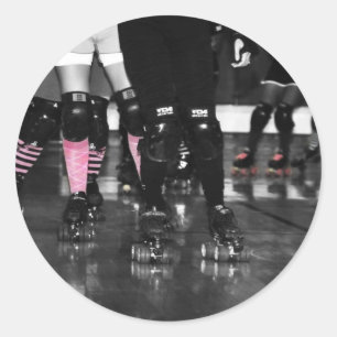 Pegatina Redonda Roller Derby