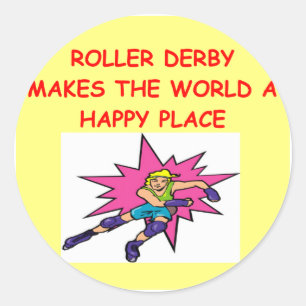 Pegatina Redonda roller derby