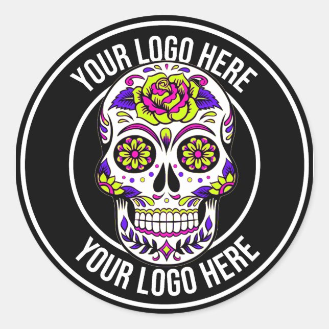 Pegatina Redonda Roller Derby Circle Logo (Anverso)