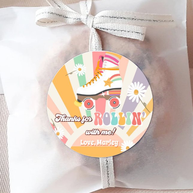 Pegatina Redonda Roller Patinaje en patinaje sobre patinaje sobre p (Subido por el creador)