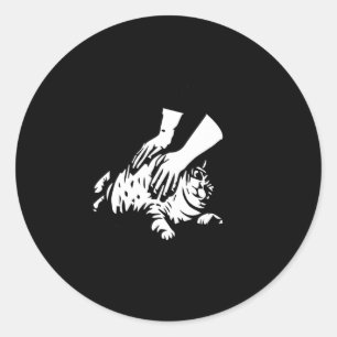 Pegatina Redonda Rollin Fatties Meme de gato divertido