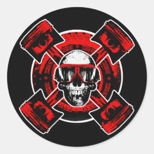 Pegatina Redonda RollingBonez - Piloto Nitro