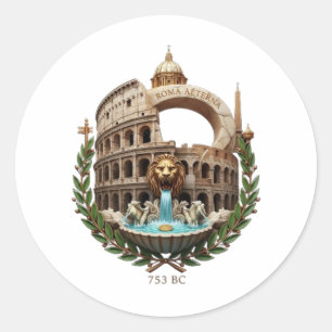 PEGATINA REDONDA ROMA