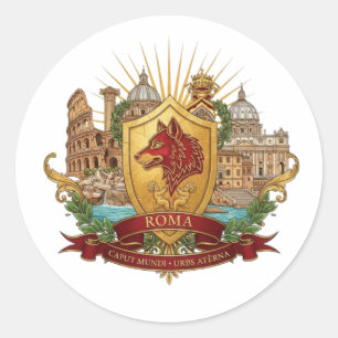 PEGATINA REDONDA ROMA