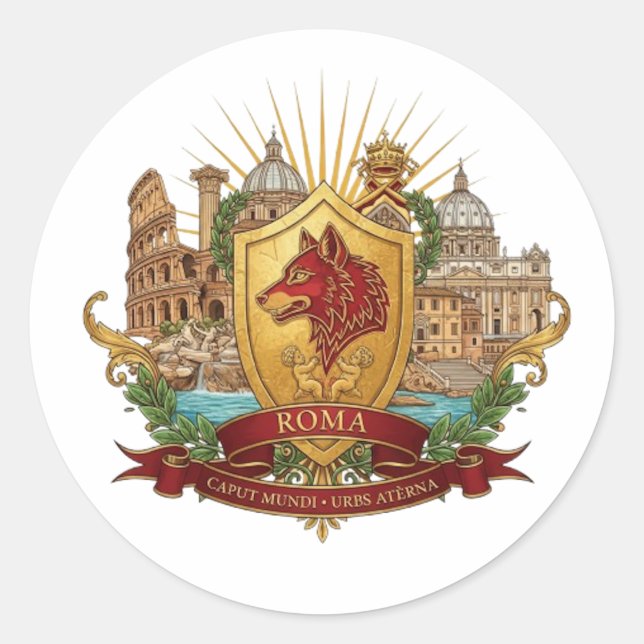 PEGATINA REDONDA ROMA (Anverso)