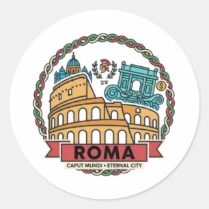 PEGATINA REDONDA ROMA